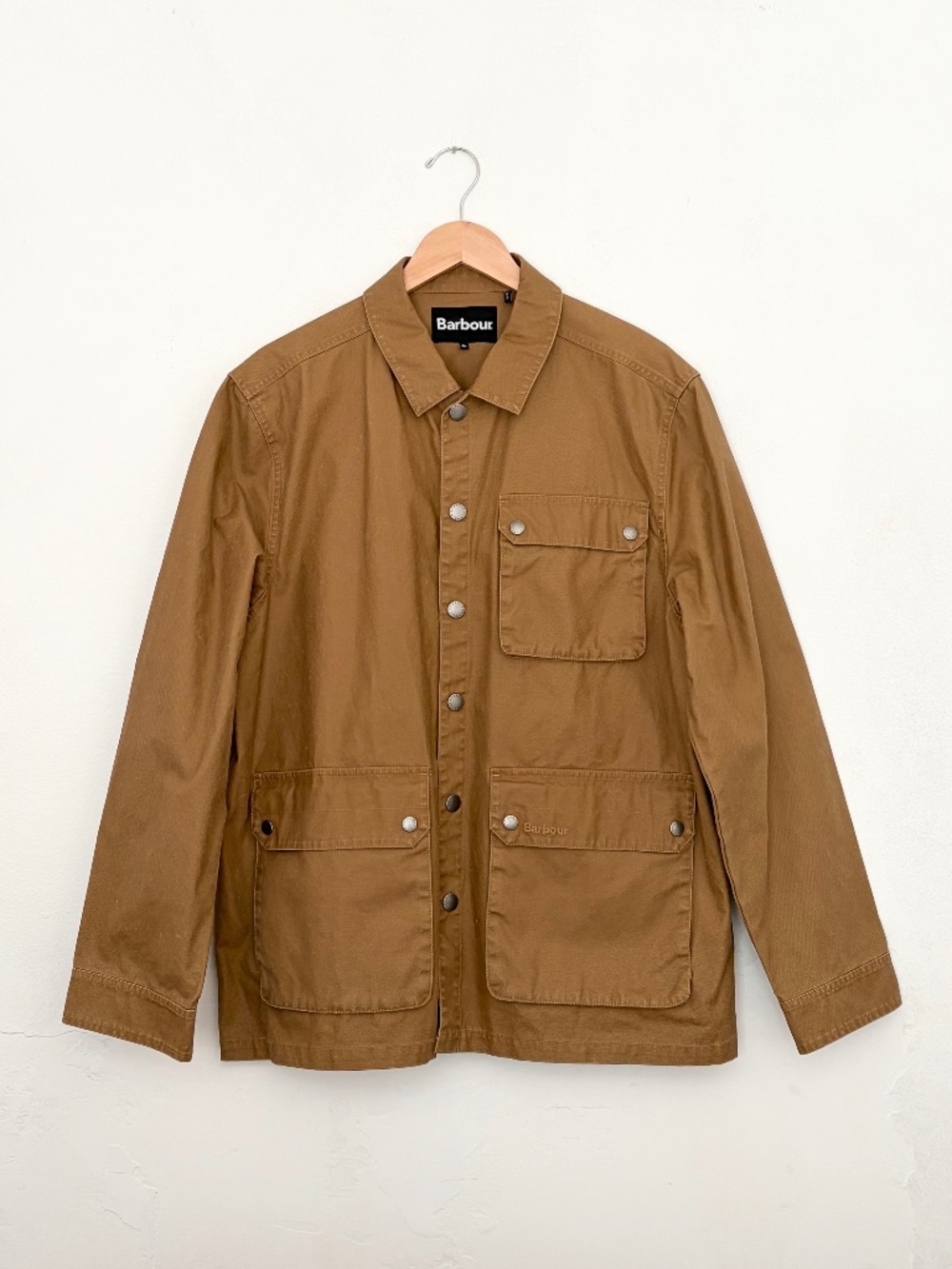 Barbour Kippford Cotton Canvas Jacket sz XL in Bronze Brown Excellent Condition